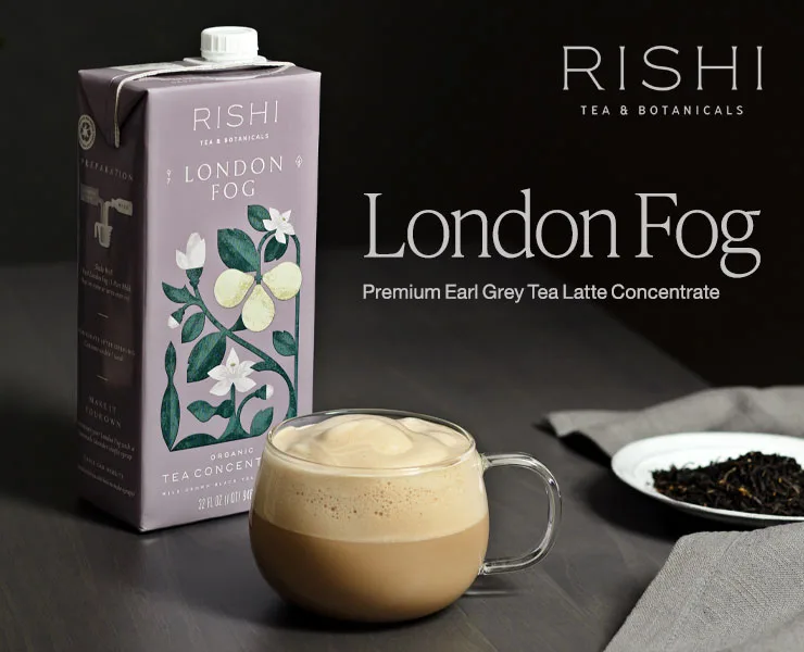 banner advertising rishi teas London Fog Concentrate